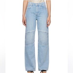 GRLERND Mariah Wide Leg Racer Jean in Coast Highway